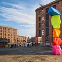 Tate Liverpool and Ugo Rondinone's gravity defying sculpture 'Liverpool Mountain'  (Rob Battersby Photography)
