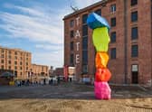 Tate Liverpool and Ugo Rondinone's gravity defying sculpture 'Liverpool Mountain'  (Rob Battersby Photography)