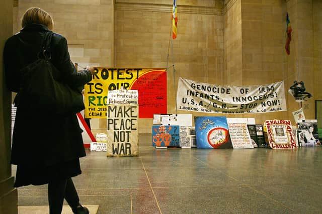 Mark Wallinger’s ‘State Britain’ won the Turner Prize in Liverpool in 2007 (Getty Images)