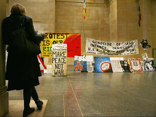 Mark Wallinger’s ‘State Britain’ won the Turner Prize in Liverpool in 2007 (Getty Images)