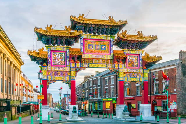 The Imperial Arch in Liverpool during Chinese New Year celebrations