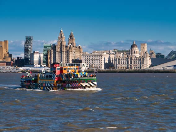 The Mersey Ferry with Liverpool skyline in the background. (Pic: Getty)
