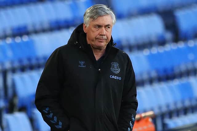 Carlo Ancelotti made a surprise exit from Everton in June. Picture: PETER BYRNE/POOL/AFP via Getty Images
