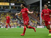Mo Salah was the star of Liverpool’s win at Norwich. Picture: Shaun Botterill/Getty Images
