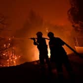 Merseyside firefighters battle a blaze in Greece. Photo: National Fire Chiefs Council