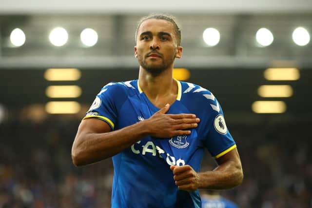 Dominic Calvert-Lewin celebrates his goal in Everton’s defeat of Southampton. Picture: Chris Brunskill/ Getty Images 