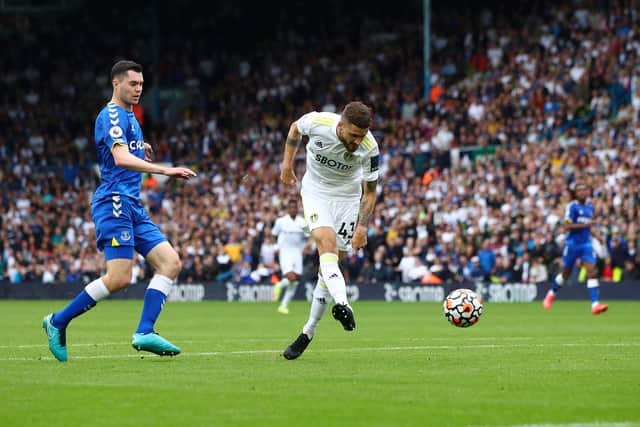 Mateusz Klich scored Leeds’ first goal against Everton. Picture: Marc Atkins/Getty Images