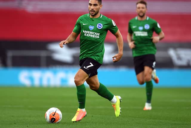 Brighton striker Neil Maupay. Picture: Neil Hall/Pool via Getty Images