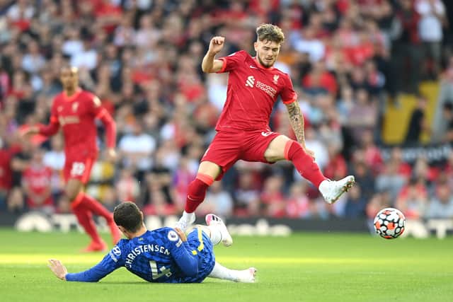 Liverpool midfielder Harvey Elliott in action against Chelsea. Picture:  Michael Regan/Getty Images