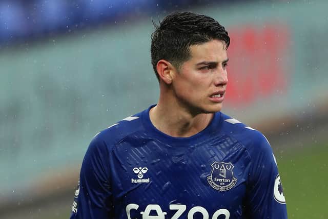 James Rodriguez is looking increasingly likely to stay at Everton. Picture: Peter Byrne - Pool/Getty Images