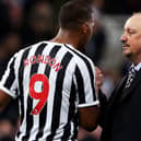 Salomon Rondon shakes hands with Rafael Benitez while at Newcastle United. Photo: Nigel Roddis/Getty Images