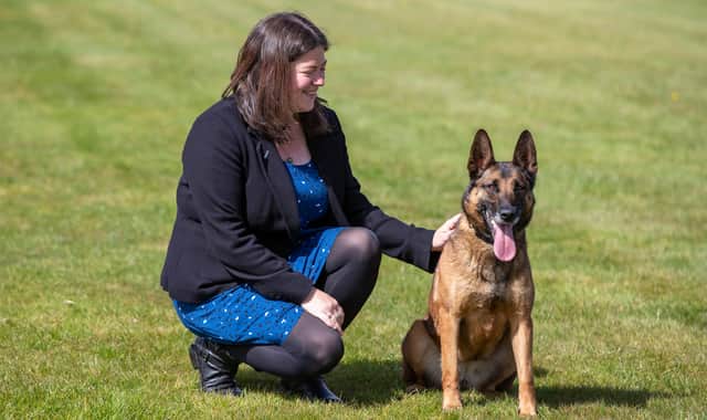 <p>PCC Emily Spurrell with her dog. Jason Roberts photography</p>