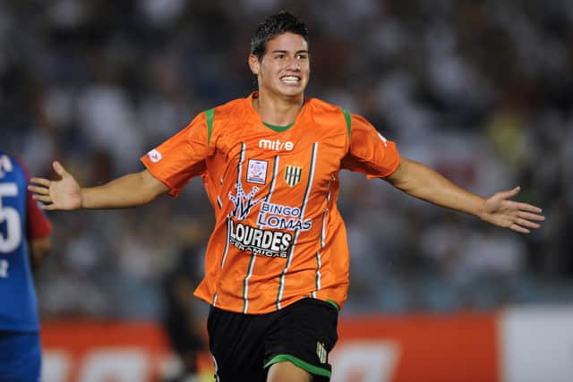 James Rodriguez during his days playing for Argentina outfit Banfield. Picture: MIGUEL ROJO/AFP via Getty Images