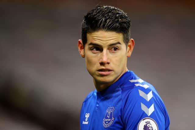 Everton’s James Rodriguez. Picture: Richard Heathcote/Getty Images