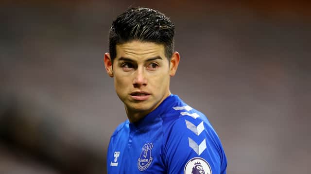 Everton’s James Rodriguez. Picture: Richard Heathcote/Getty Images