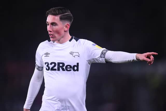 Former Liverpool midfielder Harry Wilson during his loan at Derby. Picture: Nathan Stirk/Getty Images