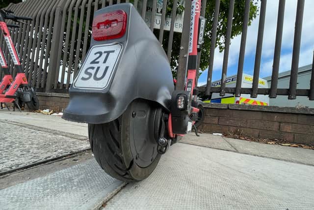 Image of cracked e-scooter tyre. Photo: NFBUK