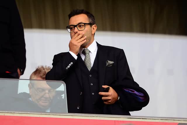 BRISTOL, ENGLAND - OCTOBER 21: Andrea Radrizzani, Owner of Leeds United looks on during the Sky Bet Championship match between Bristol City and Leeds United at Ashton Gate on October 21, 2017 in Bristol, England.  (Photo by Harry Trump/Getty Images)