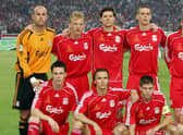 The Liverpool team pose for the camerias ahead of the 2007 Champions League final. Picture: Alex Livesey/Getty Images