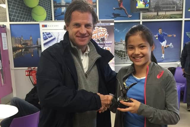 Emma Radacanu wins the ITF junior tournament in Liverpool in 2015. Image: Anders Borg