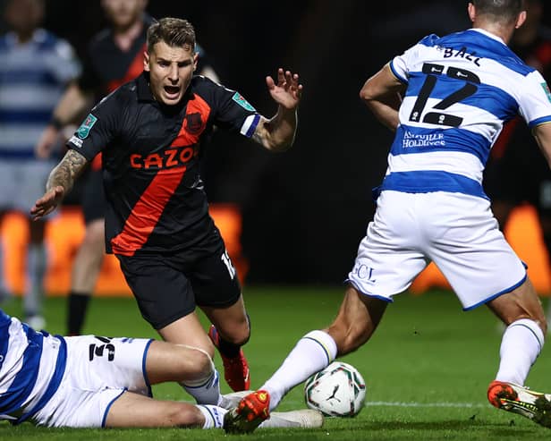Lucas Digne came off injured in Everton’s loss at QPR. Picture: Ryan Pierse/Getty Image
