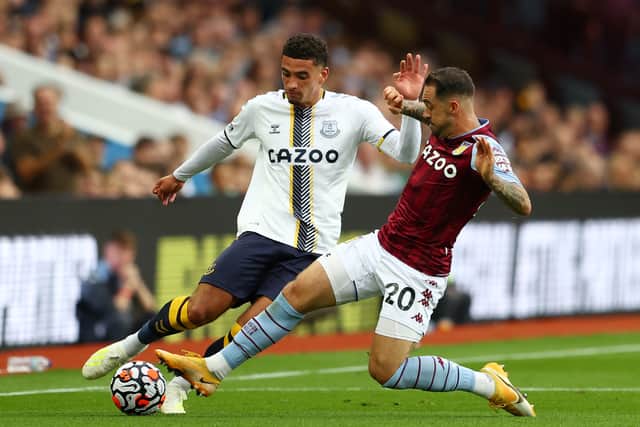 Ben Godfrey in action at Aston Villa. Picture: Michael Steele/Getty Images