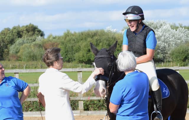 Princess Anne hands out medals and meets the horses and riders at Bowlers. Image: Bowlers Riding School/RDA
