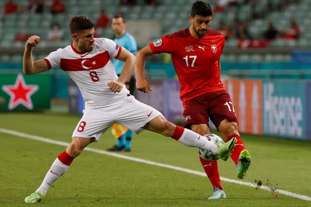 Loris Benito in action for Switzerland at Euro 2020. Picture: VALENTYN OGIRENKO/POOL/AFP via Getty Images