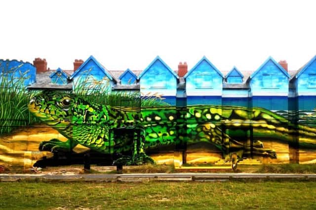 Giant mural on the side of Toad Hall, Ainsdale. Image: Paul Curtis