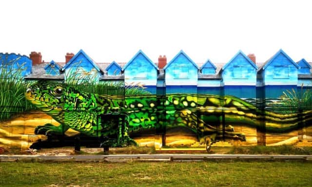 Giant mural on the side of Toad Hall, Ainsdale. Image: Paul Curtis