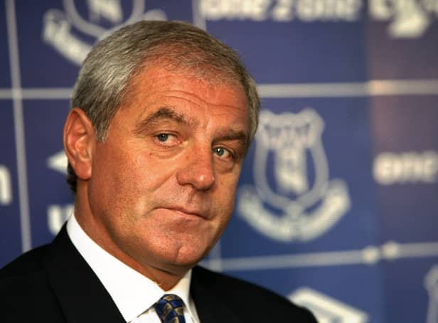 <p>Walter Smith during his Everton managerial unveiling. Picture: Allsport UK /Allsport via Getty Images</p>