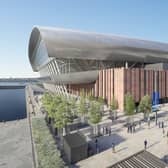 What Everton ‘s new stadium development at Bramley-Moore Dock will look like.