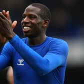 Abdoulaye Doucoure celebrates Everton’s victory over Watford. Picture: Alex Livesey/Getty Images
