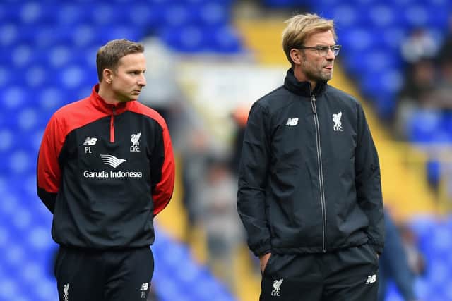 Pep Lijnders with Liverpool boss Jurgen Klopp. Picture: Michael Regan/Getty Images