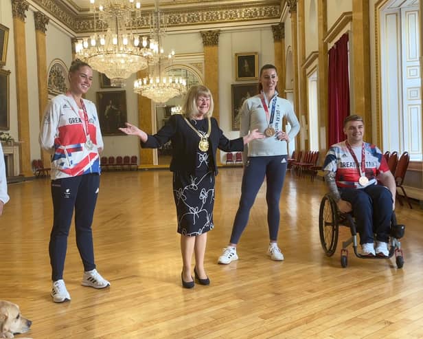 Liverpool Olympians and Paralympians at the Town Hall.