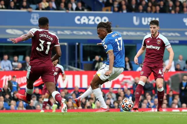 Alex Iwobi missed a big chance for Everton against West Ham. Picture: Jan Kruger/Getty Images
