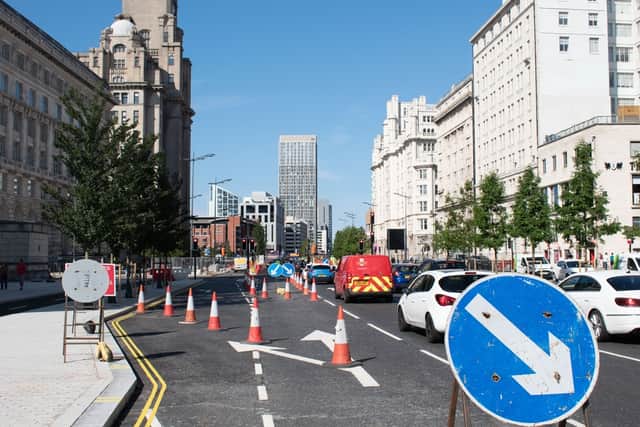 Road works on the Strand in Liverpool. Photo: Shutterstock