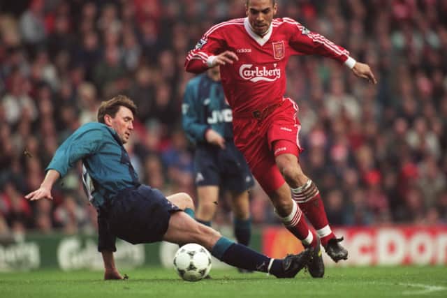 Stan Collymore in action for Liverpool. Picture: Clive Brunskill/ALLSPORT/ Getty Images