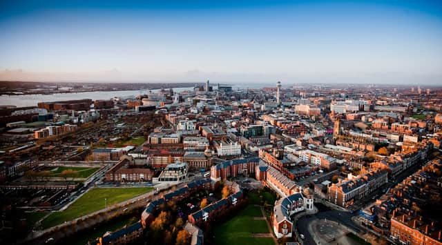 An aerial view of Liverpool (Pic from Shutterstock)
