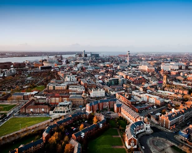 An aerial view of Liverpool (Pic from Shutterstock)