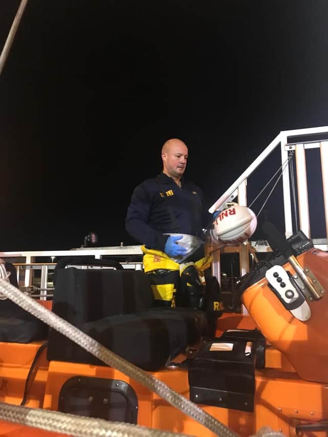 An RNLI crew member following the rescue.  Image: RNLI/New Brighton 