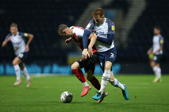 Sepp van den Berg in action for Preston against Sheffield United. Picture: Charlotte Tattersall/Getty Images