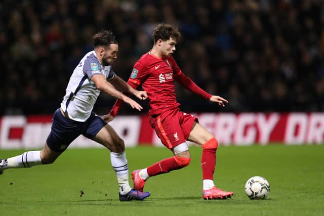 Neco Williams in action for Liverpool against Preston. Picture: Lewis Storey/Getty Images