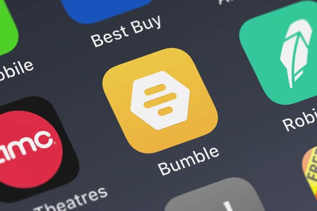 <p>The dating app ‘Bumble’ launched in 2014 (Pic from Shutterstock) </p>