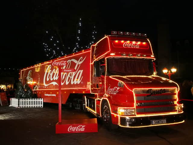 <p>The iconic Coca-Cola Christmas truck.</p>