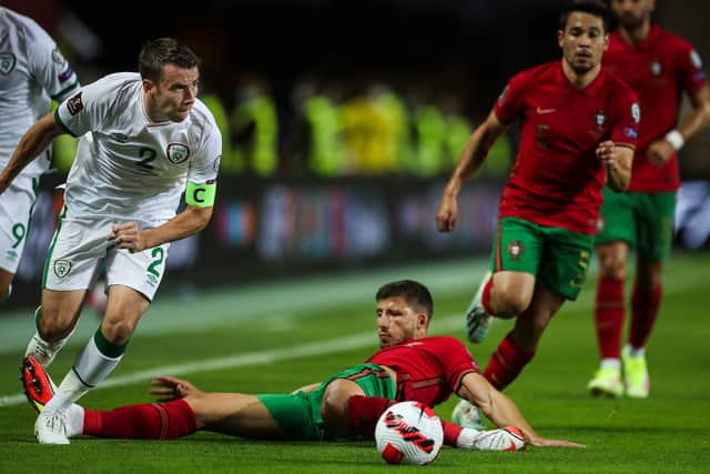 Seamus Coleman in action for Republic of Ireland. Picture: CARLOS COSTA/AFP via Getty Images