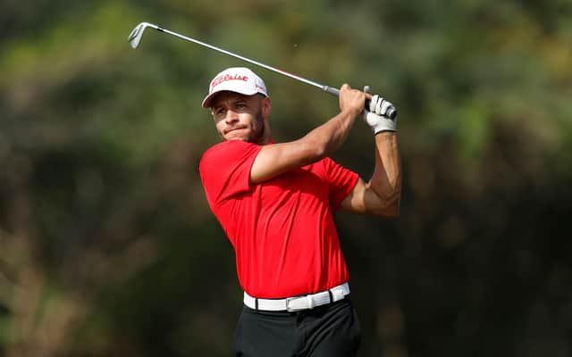 Alex Oxlade-Chamberlain during the Pro-Am at Jumeirah Golf Estates. Photo: Oisin Keniry/Getty Images