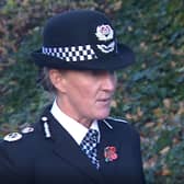 Chief Constable Serena Kennedy speaking at a media conference.