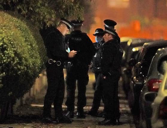 Police officers at an address in Rutland Avenue in Sefton Park, after an explosion at the Liverpool Women’s Hospital killed one person and injured another (Photo: PA)