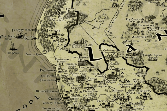 The Sefton area on the fantasy map. Image: Chris Birse.